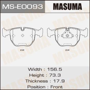 MASUMA MS-E0093 - Комплект гальм, барабанний механізм autozip.com.ua