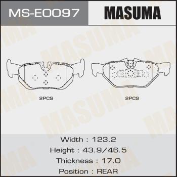 MASUMA MS-E0097 - Комплект гальм, барабанний механізм autozip.com.ua