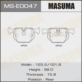 MASUMA MS-E0047 - Комплект гальм, барабанний механізм autozip.com.ua