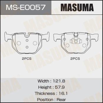 MASUMA MS-E0057 - Комплект гальм, барабанний механізм autozip.com.ua