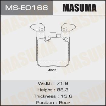 MASUMA MS-E0168 - Комплект гальм, барабанний механізм autozip.com.ua