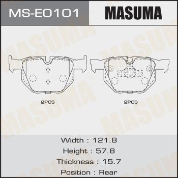 MASUMA MS-E0101 - Комплект гальм, барабанний механізм autozip.com.ua