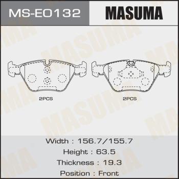 MASUMA MS-E0132 - Комплект гальм, барабанний механізм autozip.com.ua