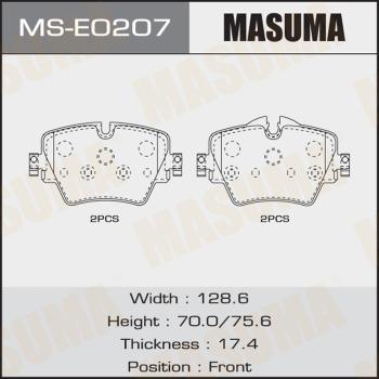 MASUMA MS-E0207 - Комплект гальм, барабанний механізм autozip.com.ua