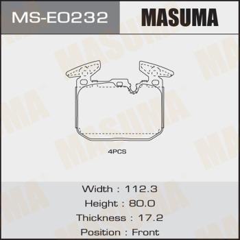 MASUMA MS-E0232 - Комплект гальм, барабанний механізм autozip.com.ua