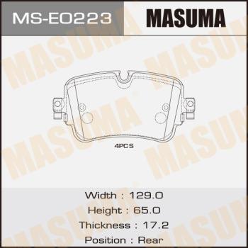 MASUMA MS-E0223 - Комплект гальм, барабанний механізм autozip.com.ua