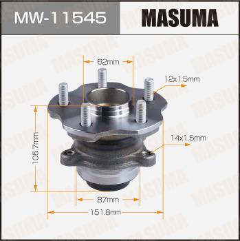 MASUMA MW-11545 - Комплект підшипника маточини колеса autozip.com.ua