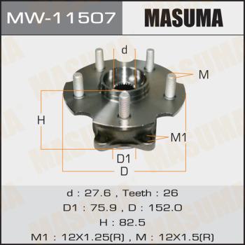MASUMA MW11507 - Комплект підшипника маточини колеса autozip.com.ua