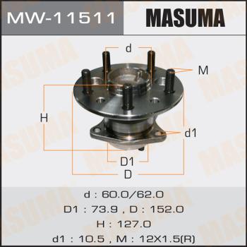 MASUMA MW-11511 - Маточина колеса autozip.com.ua
