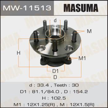MASUMA MW-11513 - Комплект підшипника маточини колеса autozip.com.ua