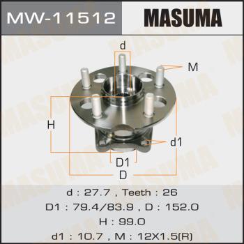 MASUMA MW-11512 - Маточина колеса autozip.com.ua