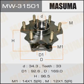 MASUMA MW-31501 - Маточина колеса autozip.com.ua
