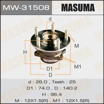 MASUMA MW-31508 - Комплект підшипника маточини колеса autozip.com.ua