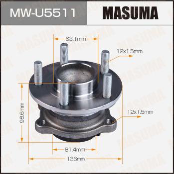 MASUMA MW-U5511 - Комплект підшипника маточини колеса autozip.com.ua