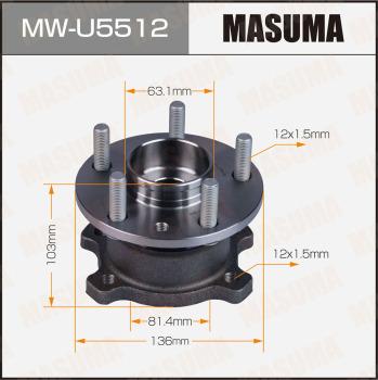 MASUMA MW-U5512 - Комплект підшипника маточини колеса autozip.com.ua