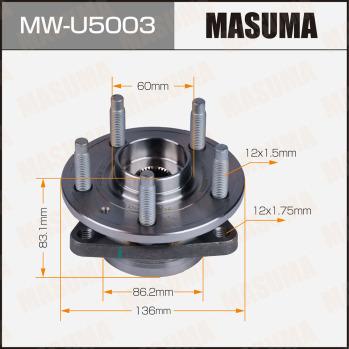 MASUMA MW-U5003 - Комплект підшипника маточини колеса autozip.com.ua