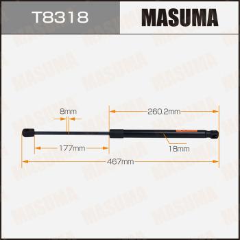 MASUMA T8318 - Газова пружина, кришка багажник autozip.com.ua