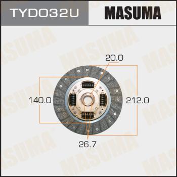 MASUMA TYD032U - Диск зчеплення autozip.com.ua