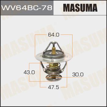 MASUMA WV64BC78 - Термостат, охолоджуюча рідина autozip.com.ua