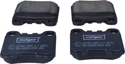 Maxgear 19-0402 - Гальмівні колодки, дискові гальма autozip.com.ua