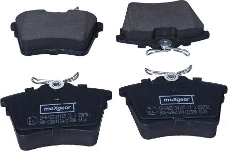 Maxgear 19-0423 - Гальмівні колодки, дискові гальма autozip.com.ua