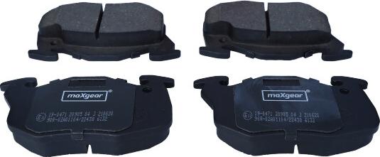 Maxgear 19-0471 - Гальмівні колодки, дискові гальма autozip.com.ua