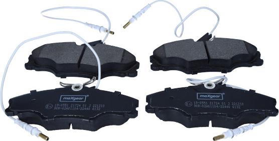 Maxgear 19-0551 - Гальмівні колодки, дискові гальма autozip.com.ua