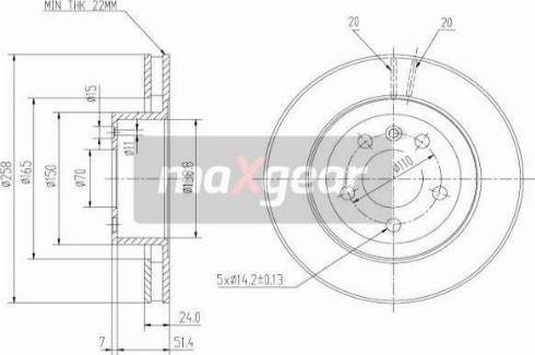 Maxgear 19-0740 - Гальмівний диск autozip.com.ua