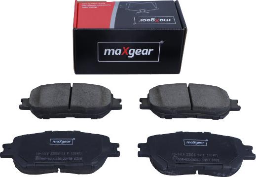 Maxgear 19-1416 - Гальмівні колодки, дискові гальма autozip.com.ua