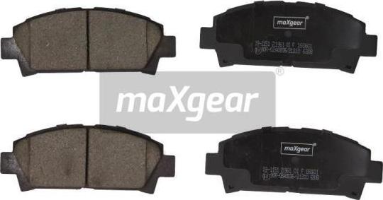 Maxgear 19-1151 - Гальмівні колодки, дискові гальма autozip.com.ua