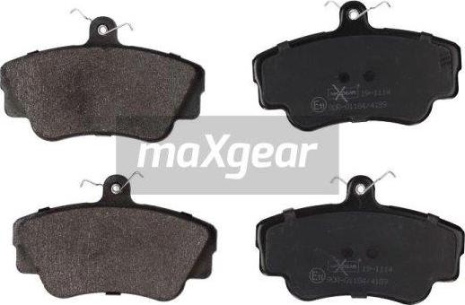 Maxgear 19-1114 - Гальмівні колодки, дискові гальма autozip.com.ua