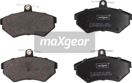 Maxgear 19-1110 - Гальмівні колодки, дискові гальма autozip.com.ua