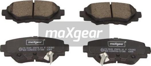 Maxgear 19-3049 - Гальмівні колодки, дискові гальма autozip.com.ua