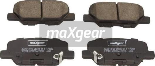 Maxgear 19-3043 - Гальмівні колодки, дискові гальма autozip.com.ua