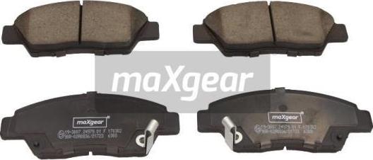 Maxgear 19-3007 - Гальмівні колодки, дискові гальма autozip.com.ua