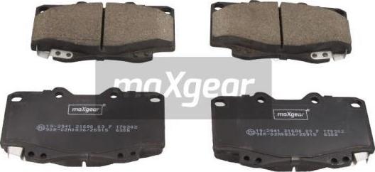 Maxgear 19-2941 - Гальмівні колодки, дискові гальма autozip.com.ua