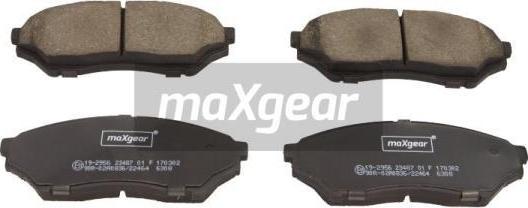 Maxgear 19-2956 - Гальмівні колодки, дискові гальма autozip.com.ua