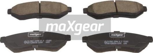 Maxgear 19-2969 - Гальмівні колодки, дискові гальма autozip.com.ua