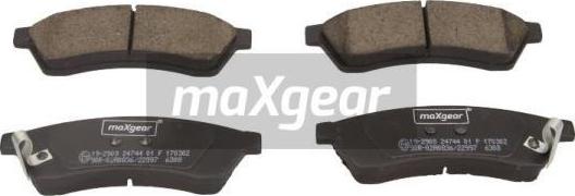 Maxgear 19-2908 - Гальмівні колодки, дискові гальма autozip.com.ua