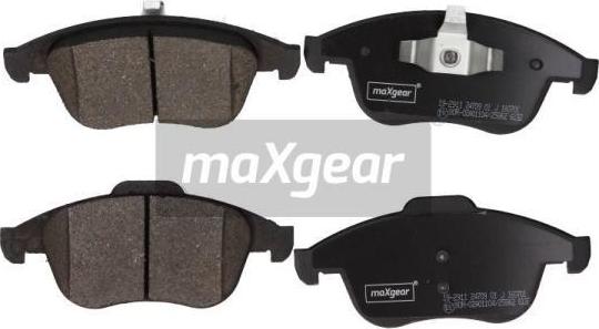 Maxgear 19-2911 - Гальмівні колодки, дискові гальма autozip.com.ua