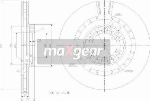 Maxgear 19-2446 - Гальмівний диск autozip.com.ua