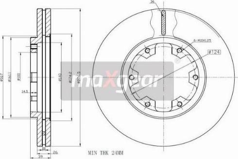 Maxgear 19-2569 - Гальмівний диск autozip.com.ua