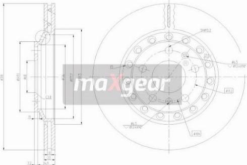 Maxgear 19-2512 - Гальмівний диск autozip.com.ua