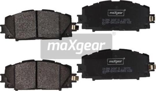 Maxgear 19-2896 - Гальмівні колодки, дискові гальма autozip.com.ua