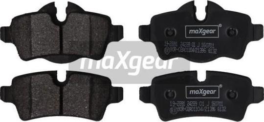 Maxgear 19-2891 - Гальмівні колодки, дискові гальма autozip.com.ua