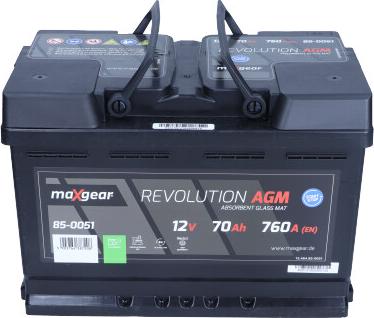 Maxgear 85-0051 - Стартерна акумуляторна батарея, АКБ autozip.com.ua