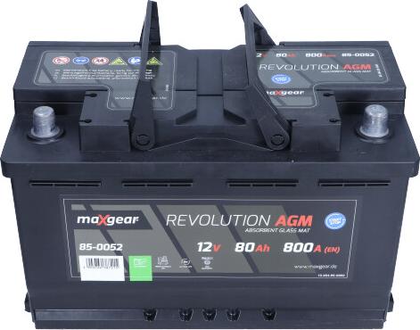 Maxgear 85-0052 - Стартерна акумуляторна батарея, АКБ autozip.com.ua