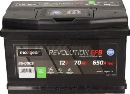 Maxgear 85-0003 - Стартерна акумуляторна батарея, АКБ autozip.com.ua