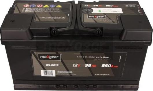 Maxgear 85-0016 - Стартерна акумуляторна батарея, АКБ autozip.com.ua