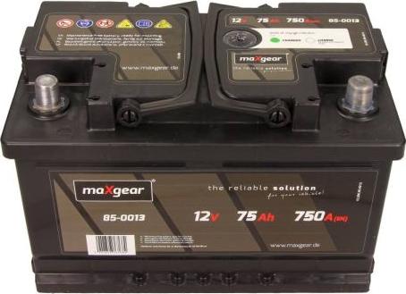Maxgear 85-0013 - Стартерна акумуляторна батарея, АКБ autozip.com.ua